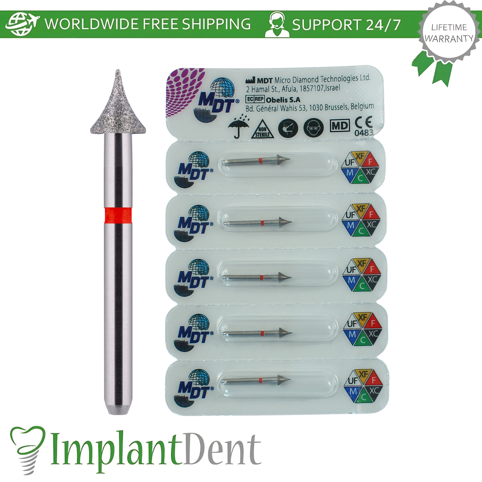 Dental MDT Occlusal Trimming FG Diamond Burs 466 Refinement Occlusal Surfaces