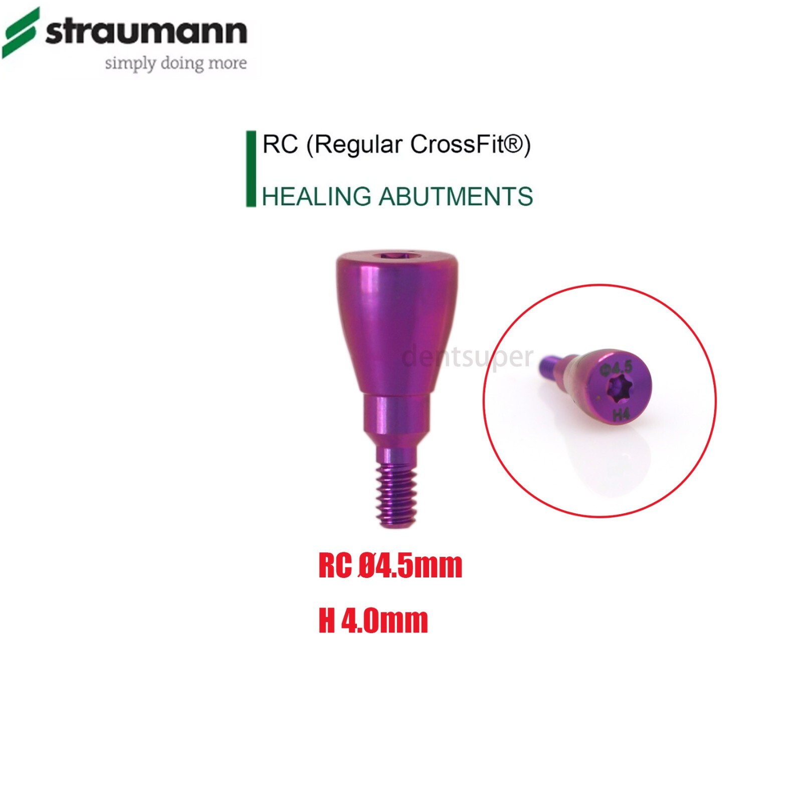 Fit Straumann ITI BL/BLT Healing Caps RC/NC, 3.6-6.5mm, Titanium, Closure Screws