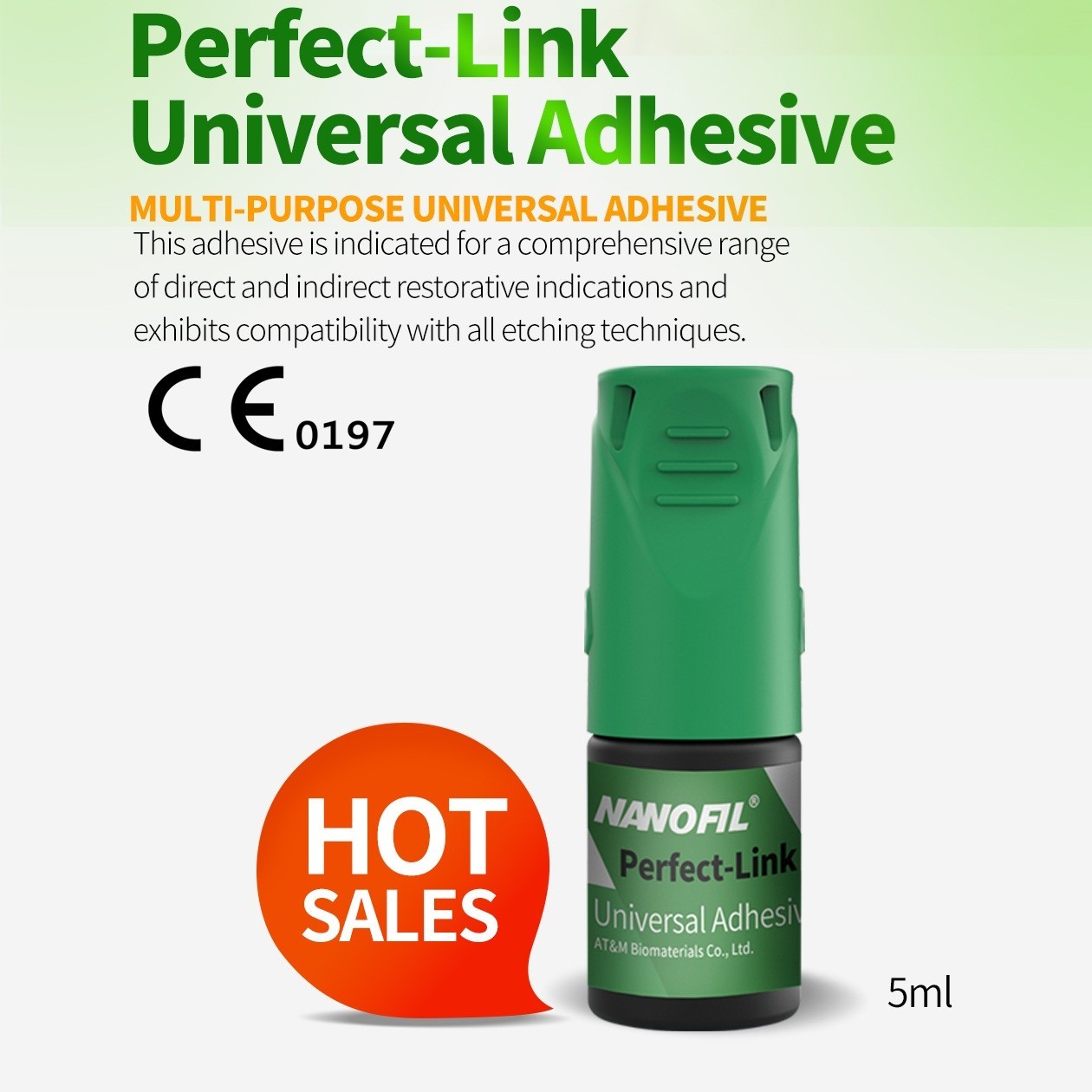 5ml/Bottle Light-cured Dental Adhesive Perfect-Link Universal NANOFIL 8th Gen