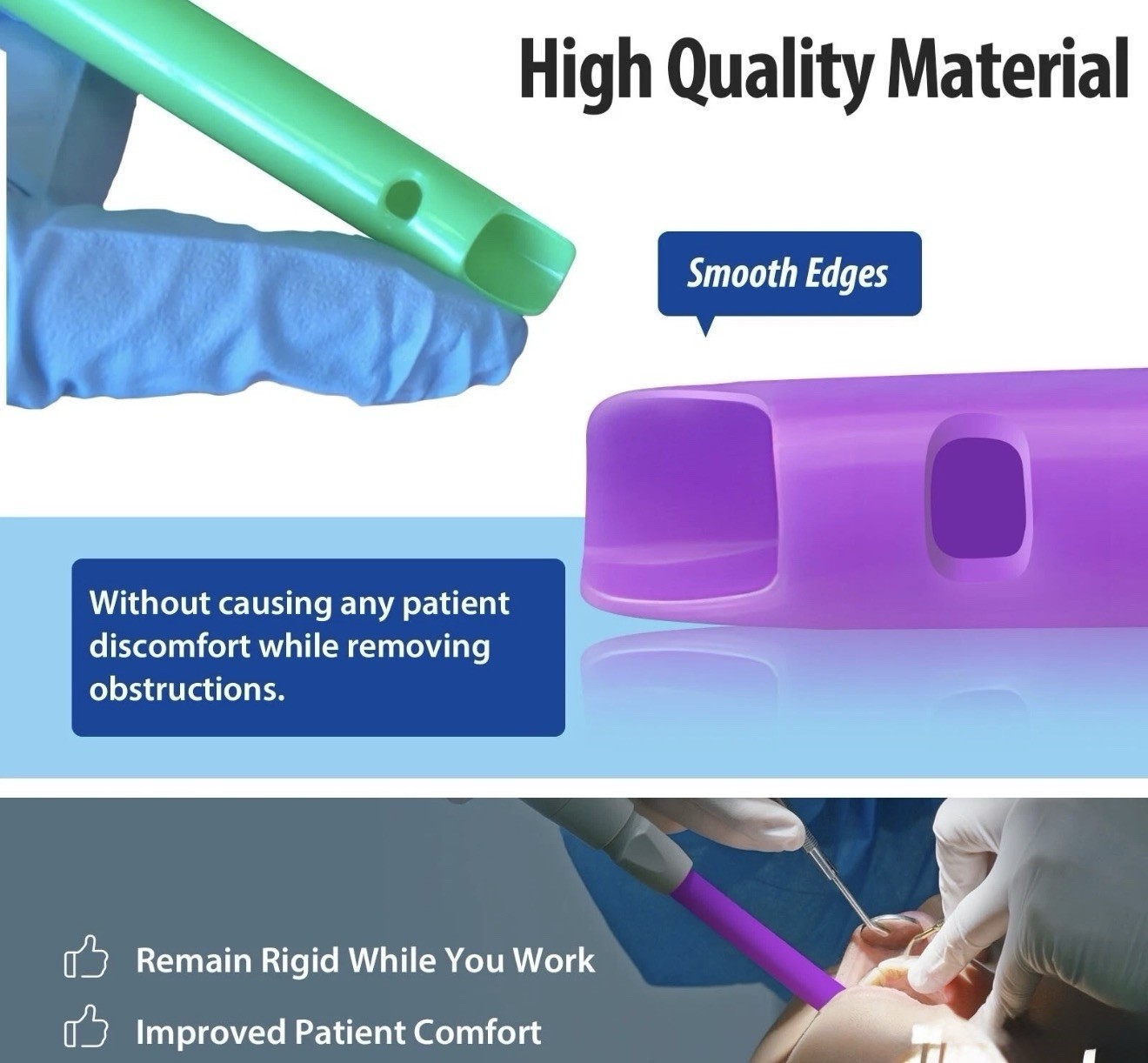 MDS Dental Disposable HVE Suction Tips ,Vented High-Volume Evacuation Tips