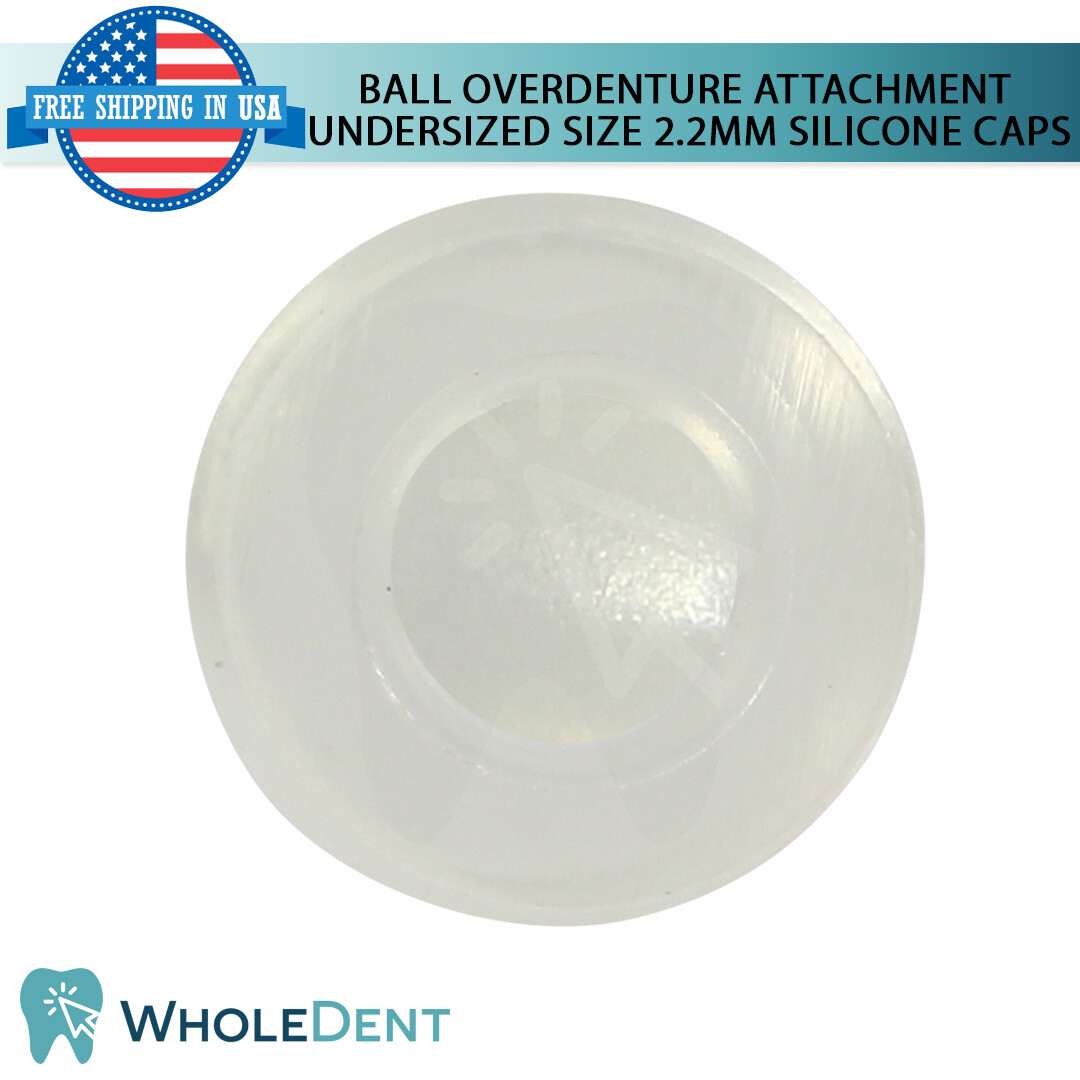 10x Standard Clear Silicone Cap Ø2.2mm Ball Attachment Abut ment Dental Im plant