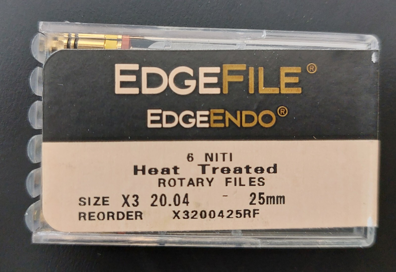 EdgeEndo, EdgeFiles, EdgeTaper Encore, Platinum,  21, 25, 29 mm, Taper 04, 06