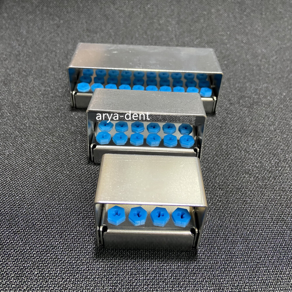 Dental Implant Drills Organizer Holder Sterilization Box Bur Block 8/12/30 Hole