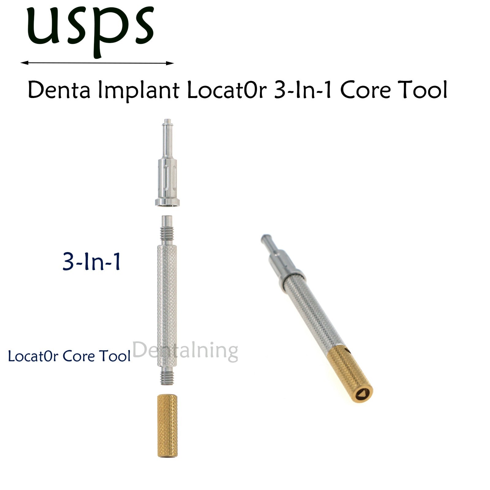 US Implant 3-In-1 Core Tool With Locat0r Abutment 4Pcs Retention Cap 1.2Lbs Kit