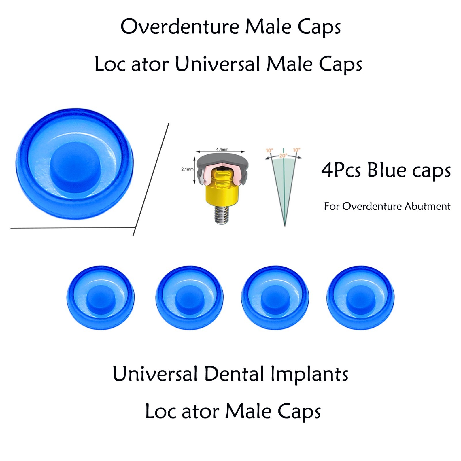 US Dental Implant Universal Retention Cap Insertion Locator Extraction Core Tool