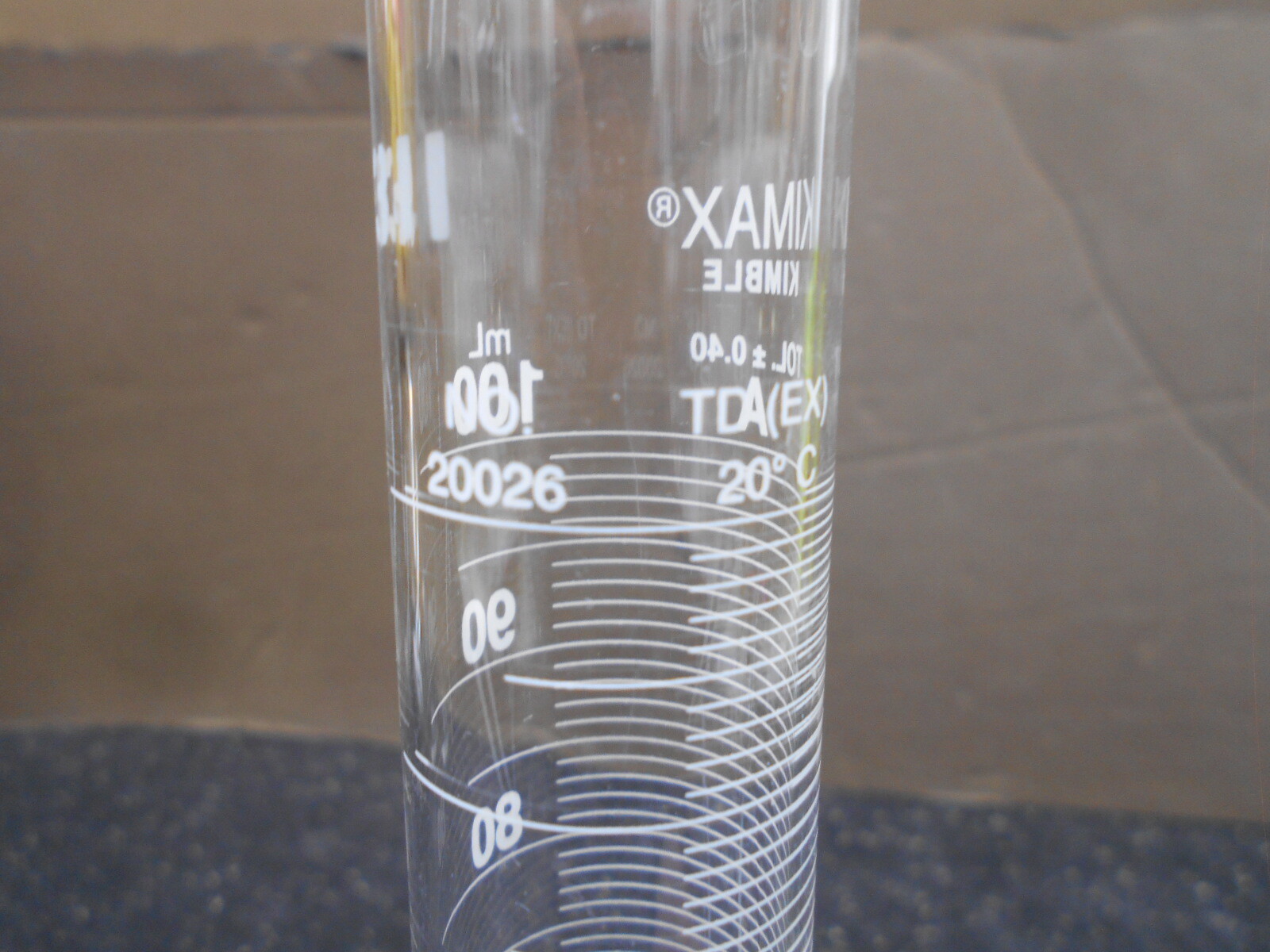KIMBLE KIMAX 20026 100mL GLASS GRADUATED CYLINDER