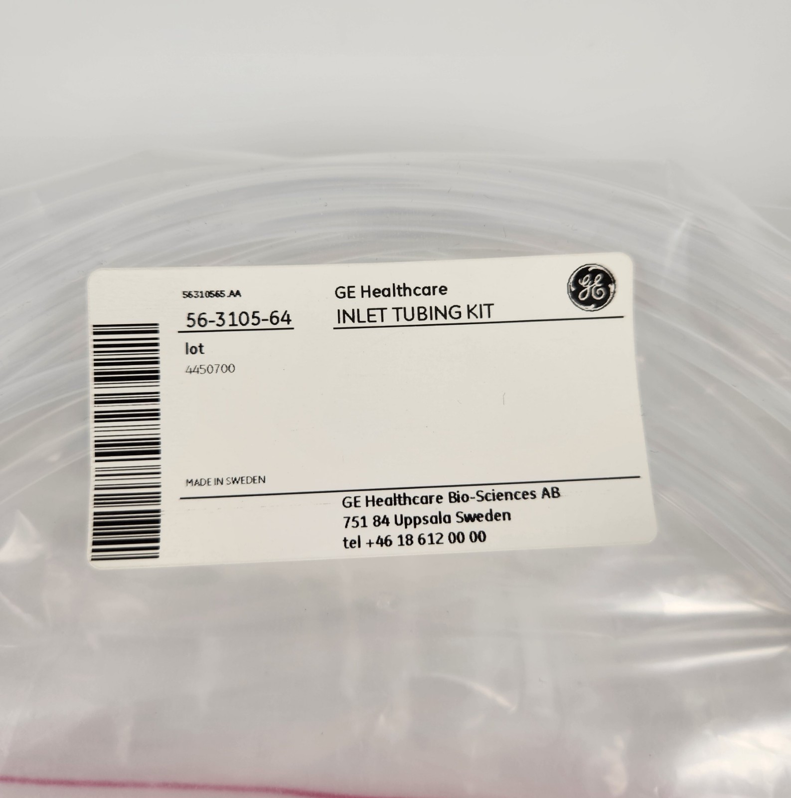 GE Cytiva AKTA Inlet Tubing Kit 56-3105-64 ID 2.9mm OD 3/16″ connectors ferrules