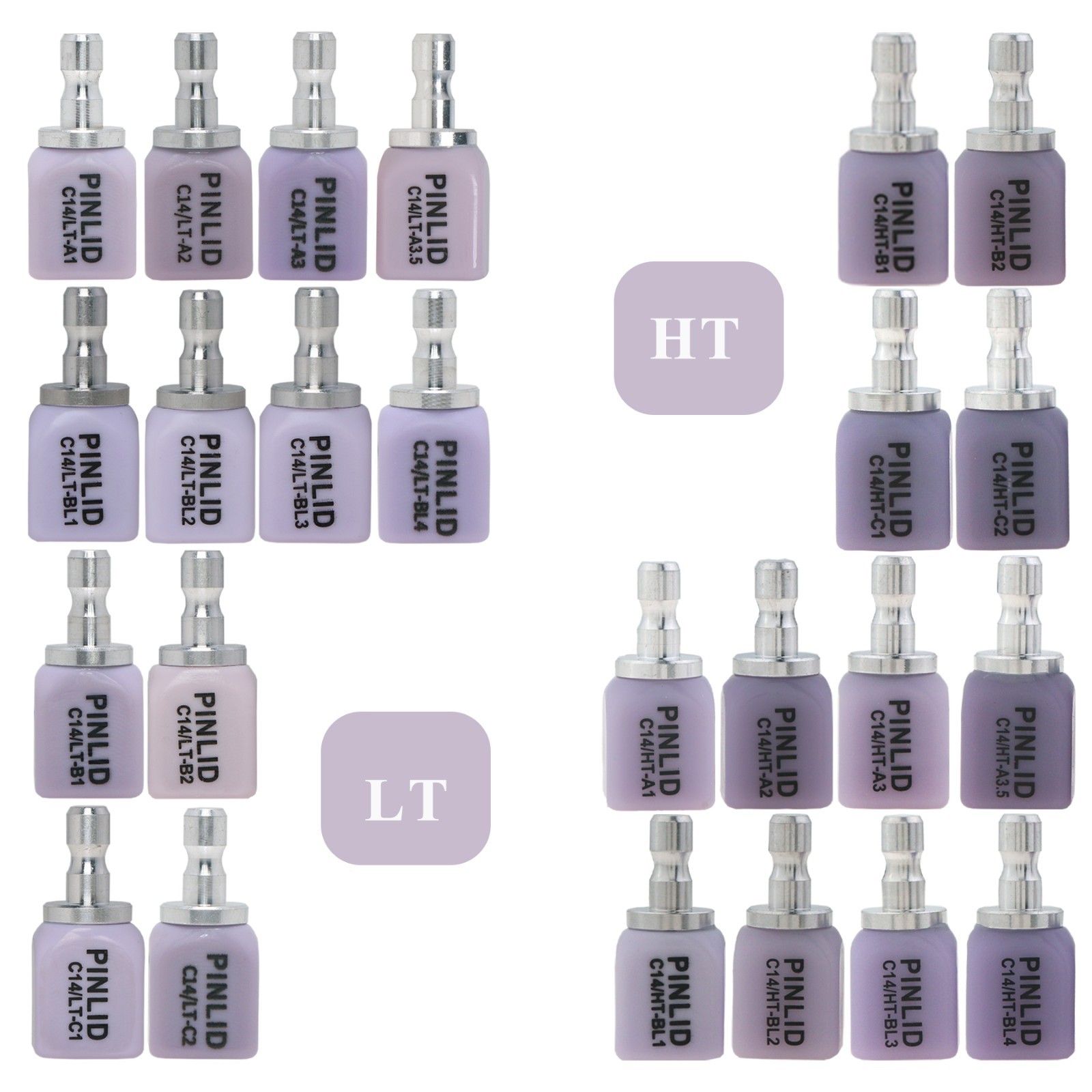 Dental CAD E.max CEREC Inlab Blocks Lithium Disilicate LS2 Glass-ceramics HT/LT