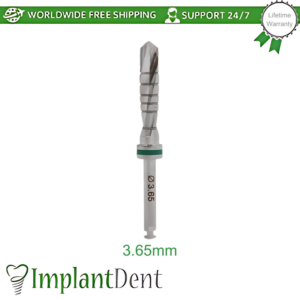 1x Dental Straight Drills 16mm External Irrigated Stainless Steel Dentistry Tool