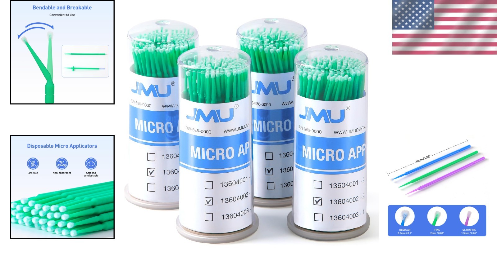 2000pcs Dental Micro Applicators Brushes – Fine Tips