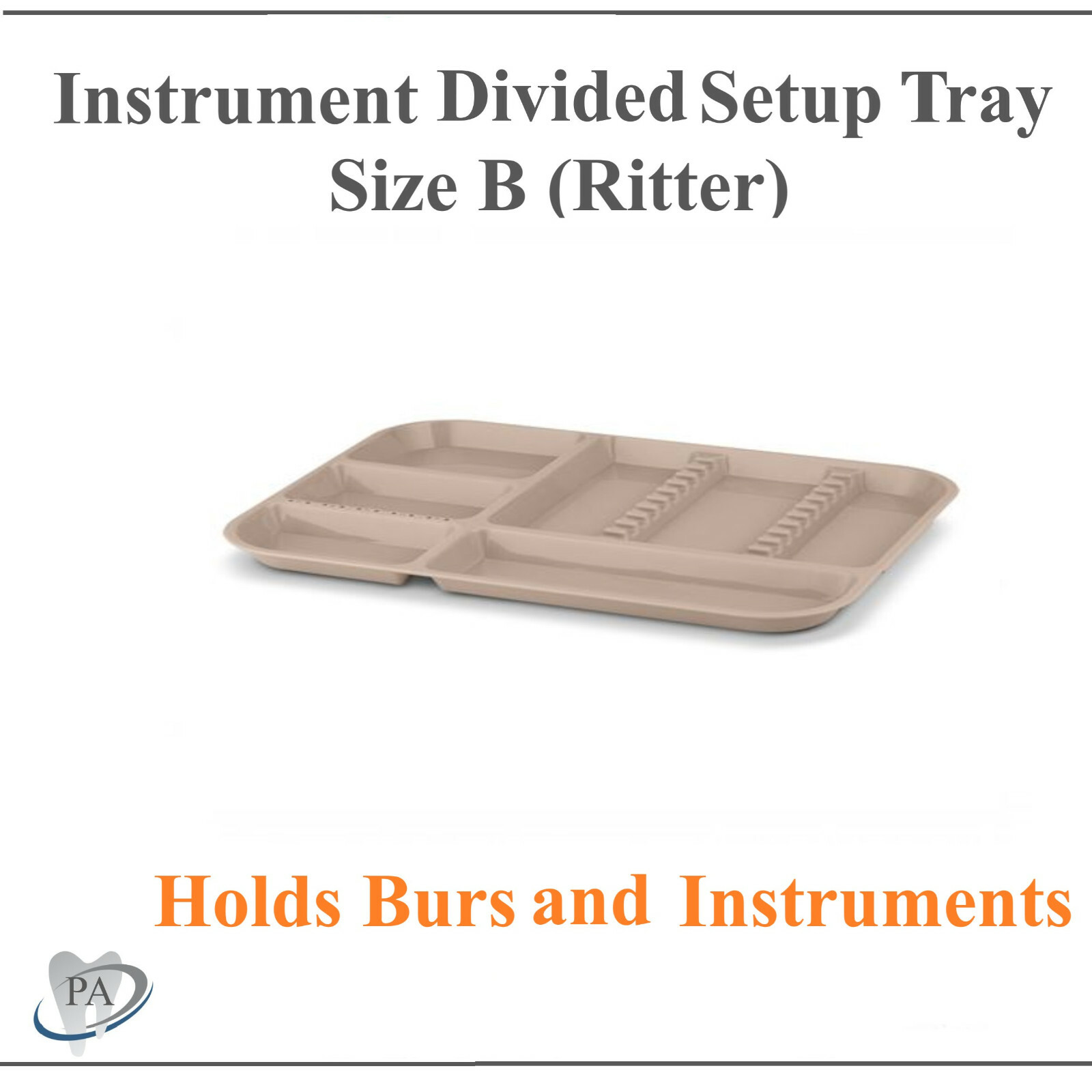 DENTAL INSTRUMENT SET UP TRAY INCLUDES BUR HOLDER SECTION (Pick Color) B Ritter