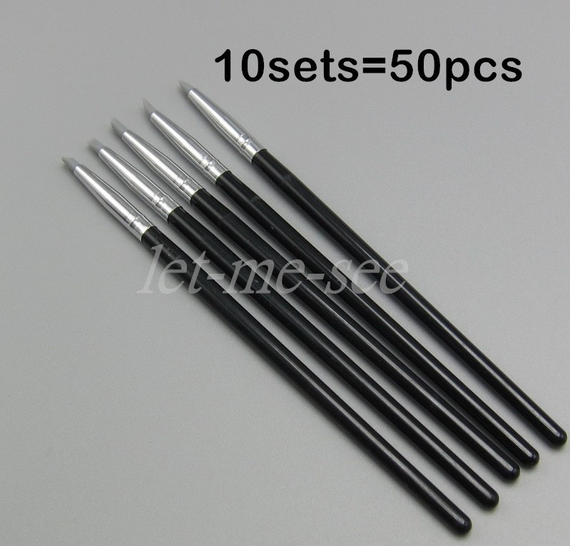 Dental Composite Silicone Brush Pen Resin Veneer Cement Porcelain Pen*10 set