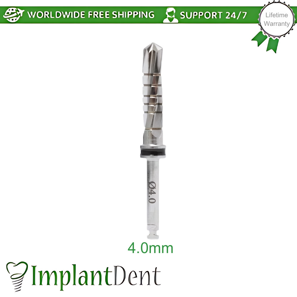 1x Dental Straight Drills 16mm External Irrigated Stainless Steel Dentistry Tool