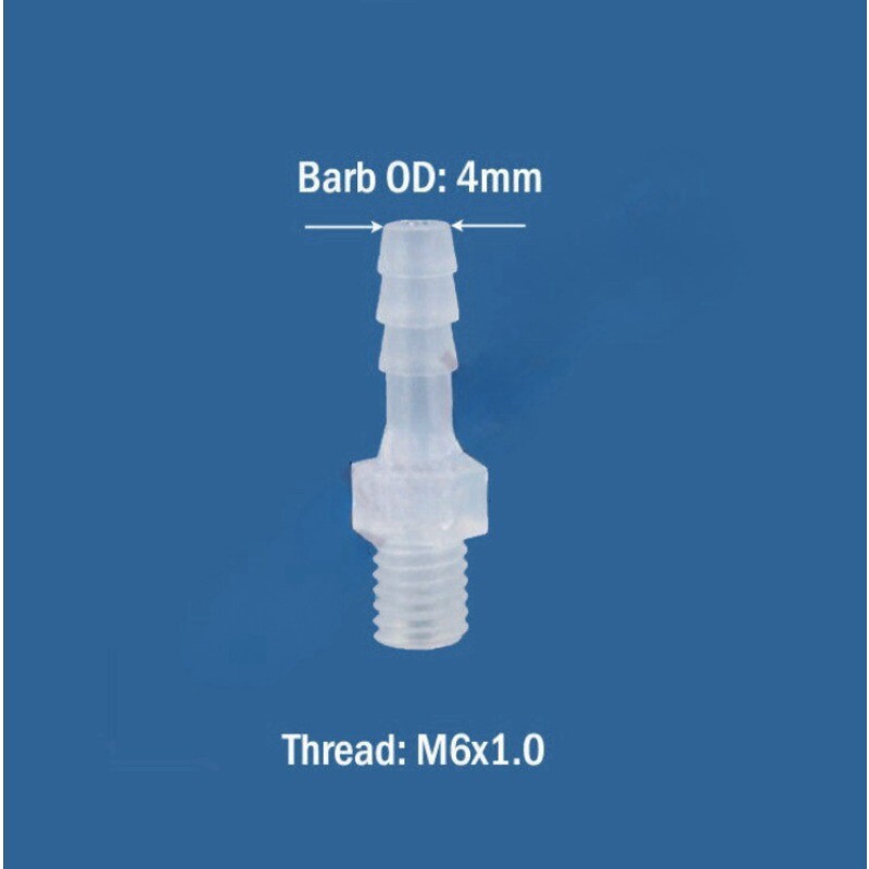 Inch In Plastic Metric Male Thread to Hose Barb Fitting Connector Tube Adapter