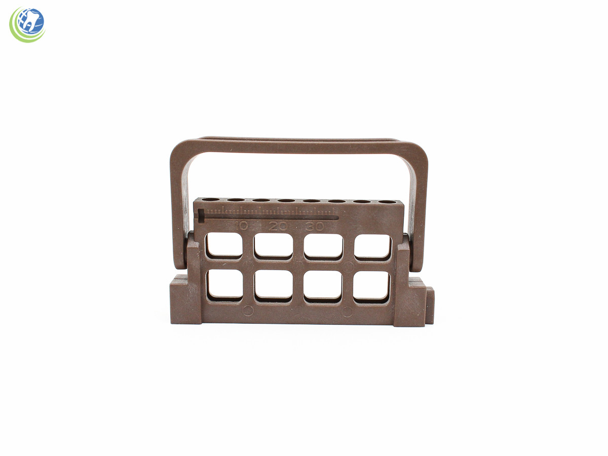 3X Dental Endo File Holder Block Caddy Root Canal W/ Ruler Brown Autoclavable