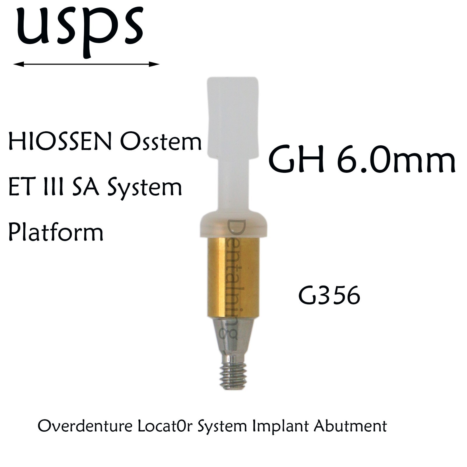 US Dental Hiossen ET Mini Overdenture Locator Abutment & Male Cap Inserts Tools