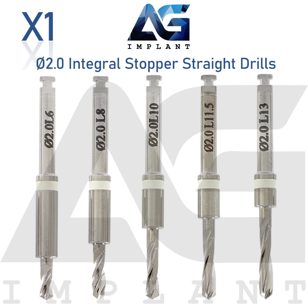 Ø2.0 Integral Stopper Straight Drill External Irrigation Dental Tool