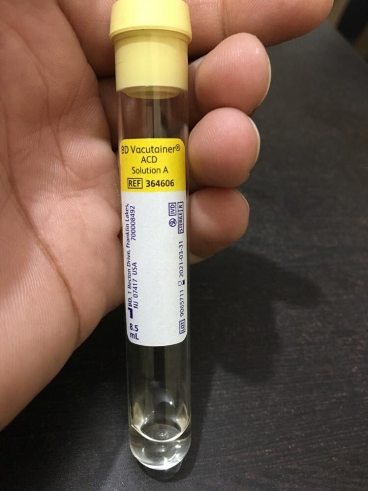 PRP TUBES, LIQUID ACD TEST TUBES ( 8.5ML ) PACK OF 100 TUBES -FREE SHIPPING