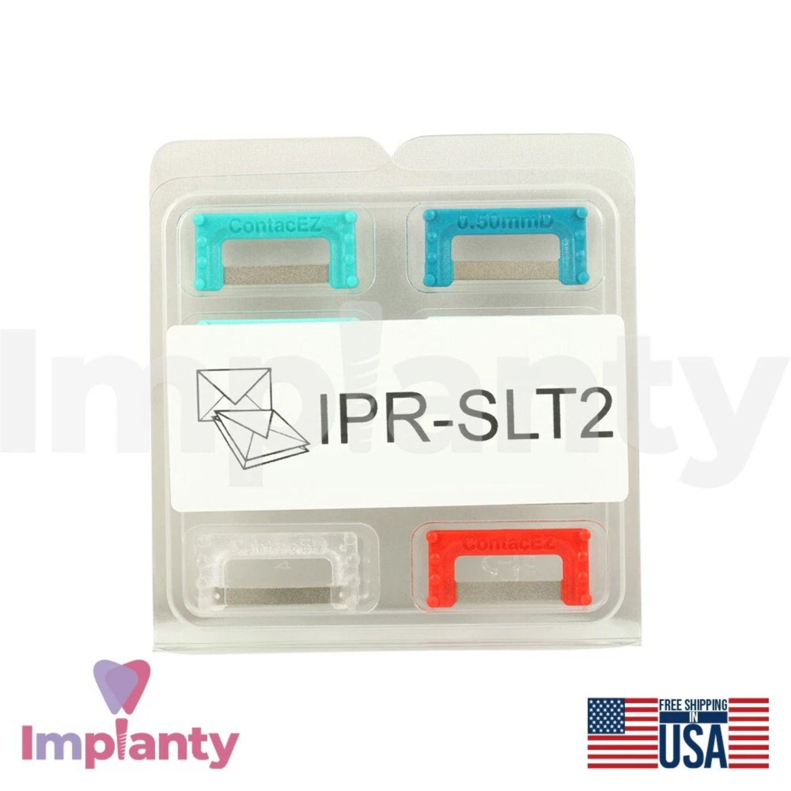 Assorted Colors IPR Plus Dental Strips Set 8pcs Stainless Steel Diamond Coating