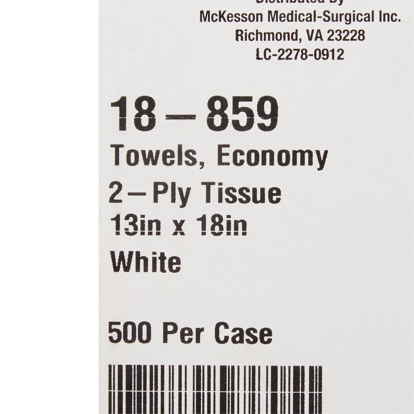 McKesson Procedure Towel Waffle Embossed / Non-Radiopaque 1 Case(s) 500 Towels/