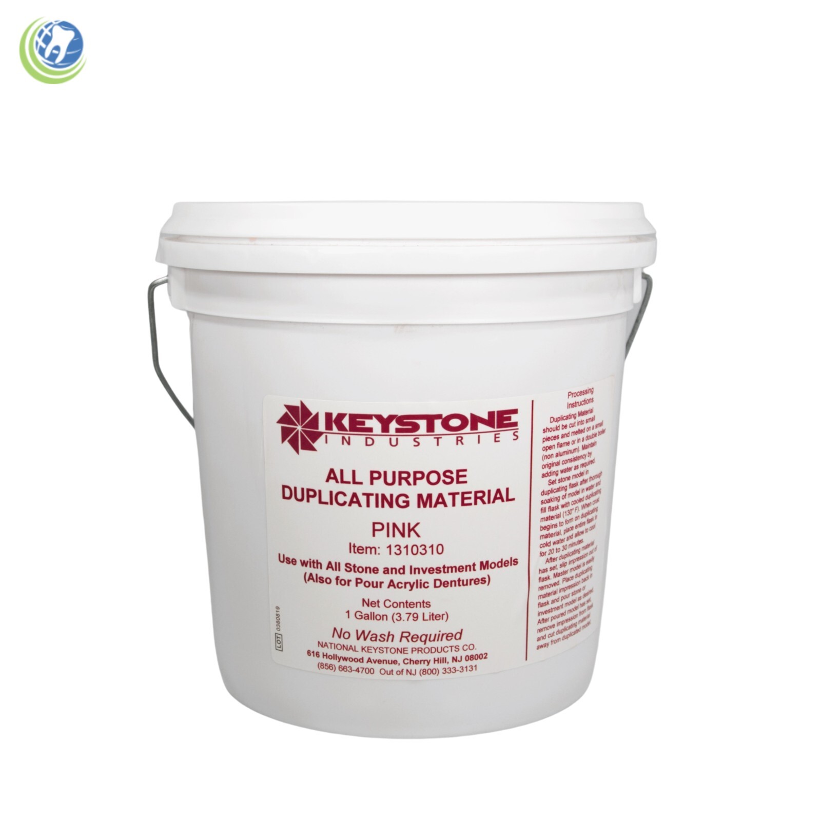 Dental Laboratory All-Purpose Duplicating Material Pink 1 Gal 1310310 Keystone