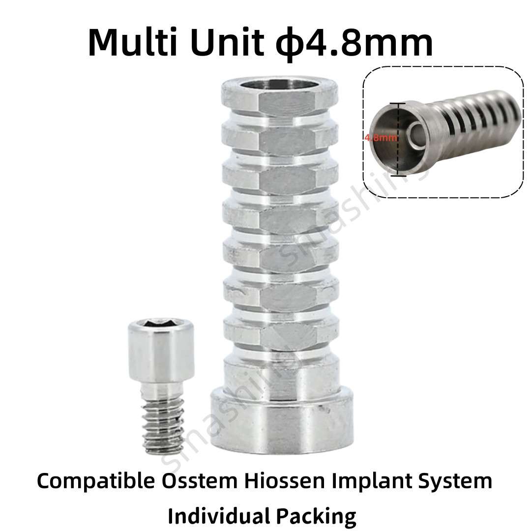 Titanium Temporary Cylinder Ti MU Sleeve Multi Unit 4.8mm Abutment Fit With Oss