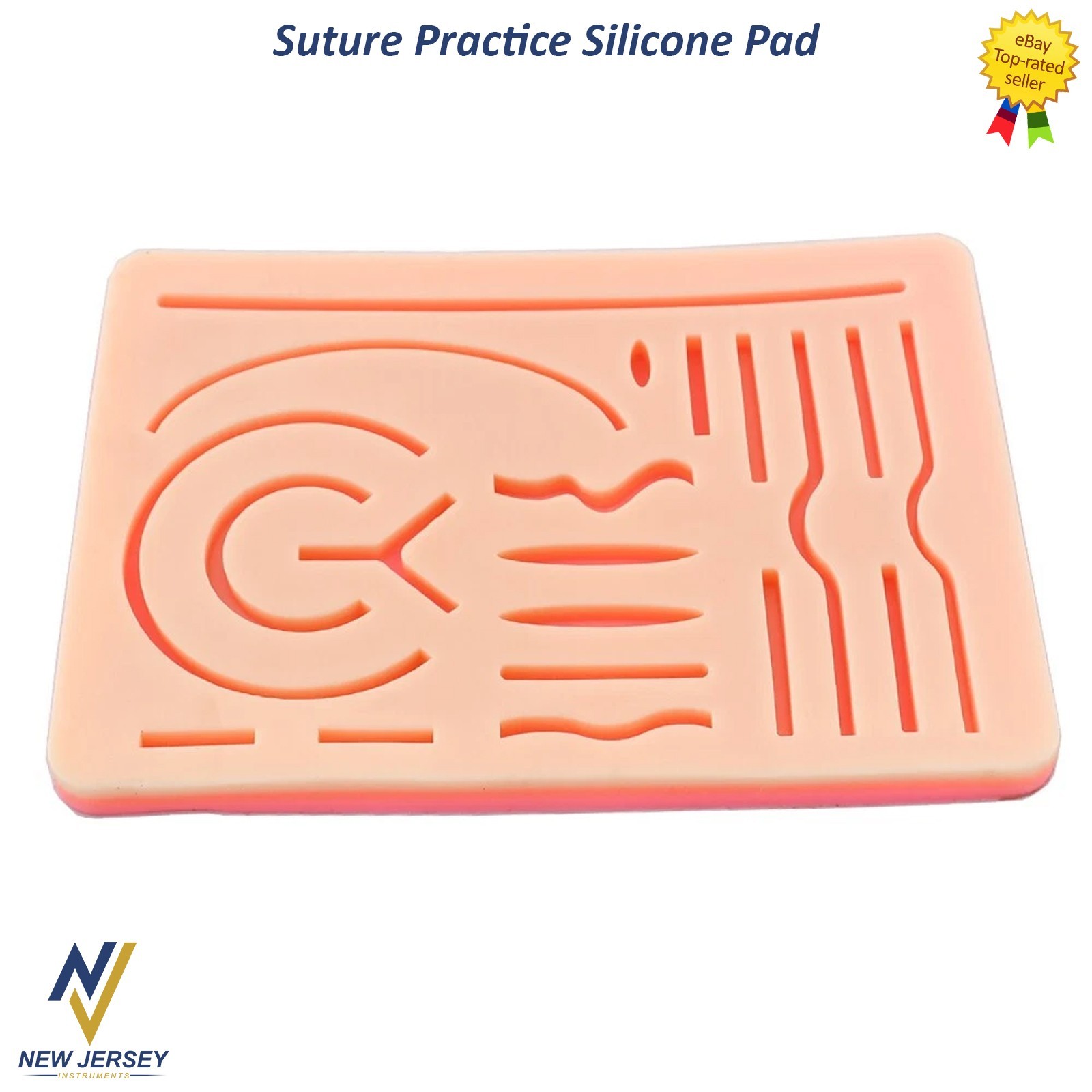 Medical Skin Suture Practice Silicone Pad Wound Simulated Surgical Training Kit