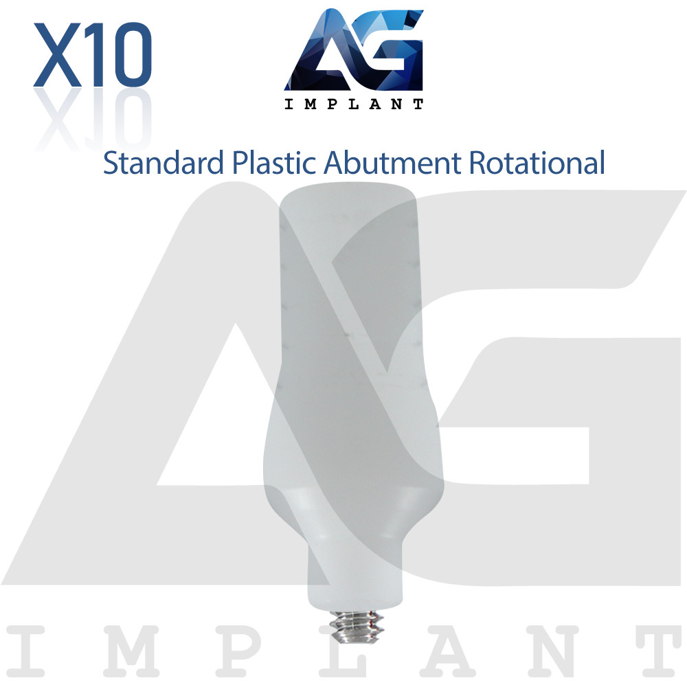10 Standard Plastic Abutment Rotational Prosthetic System Int Hexagon 2.42mm