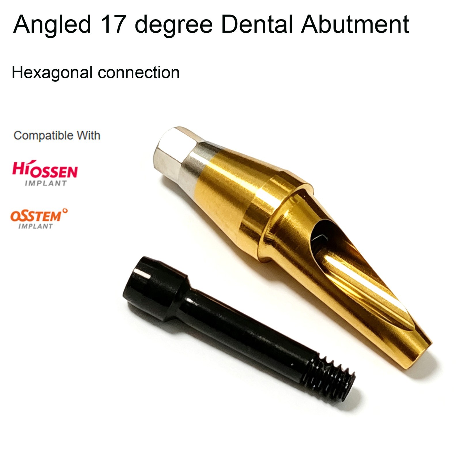 US Hiossen ET Straight & 17° Angled Anatomic Cemented Abutment Mini/Regular Plat