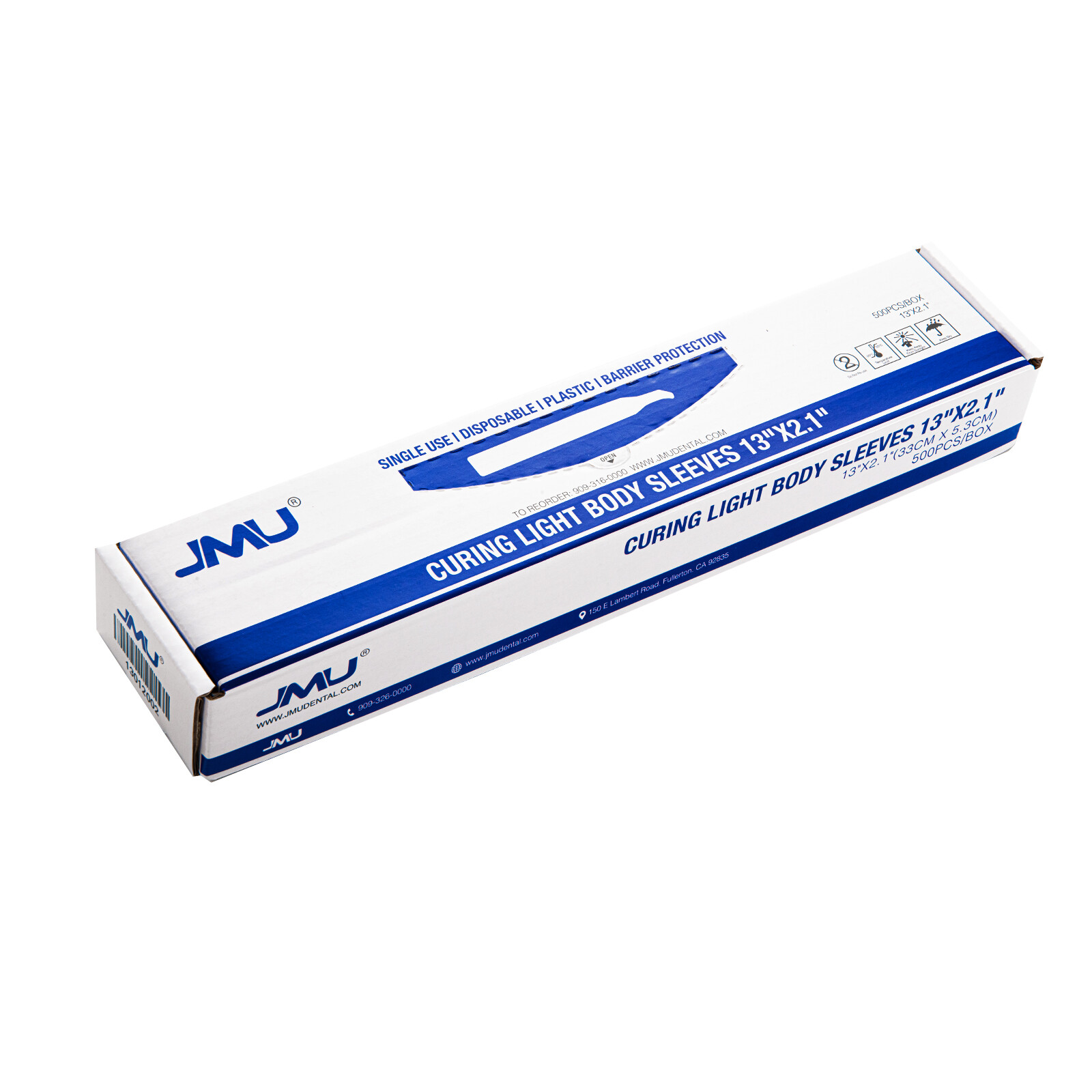 JMU Dental Curing Light Body Sleeves Disposable cover 13″X2.1″ 500Pcs/Box