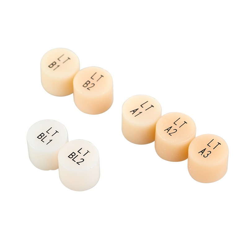 10pcs Dental Disilicate Lithium HTLT Glass Ceramic Block Dentist Veneer Material