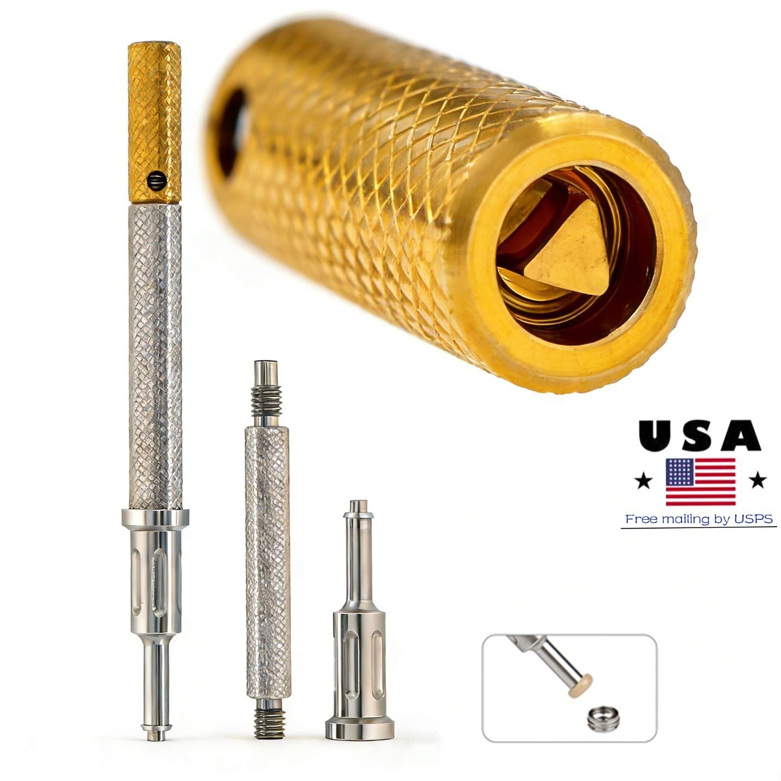 Dental Locator Core Tool Insertion Extraction Removal Male Caps Driver Zest fits