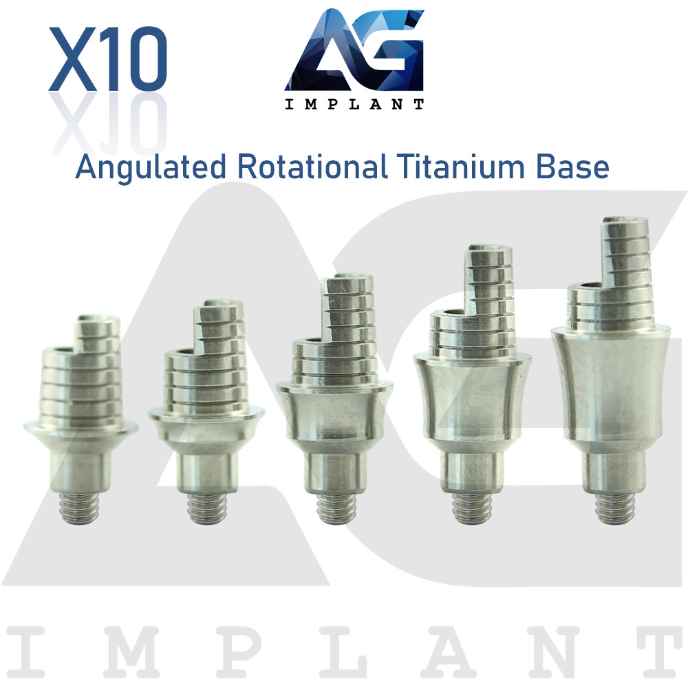 10 Angulated Titanium Base Rotational Prosthetic System Int Hexagon 2.42mm