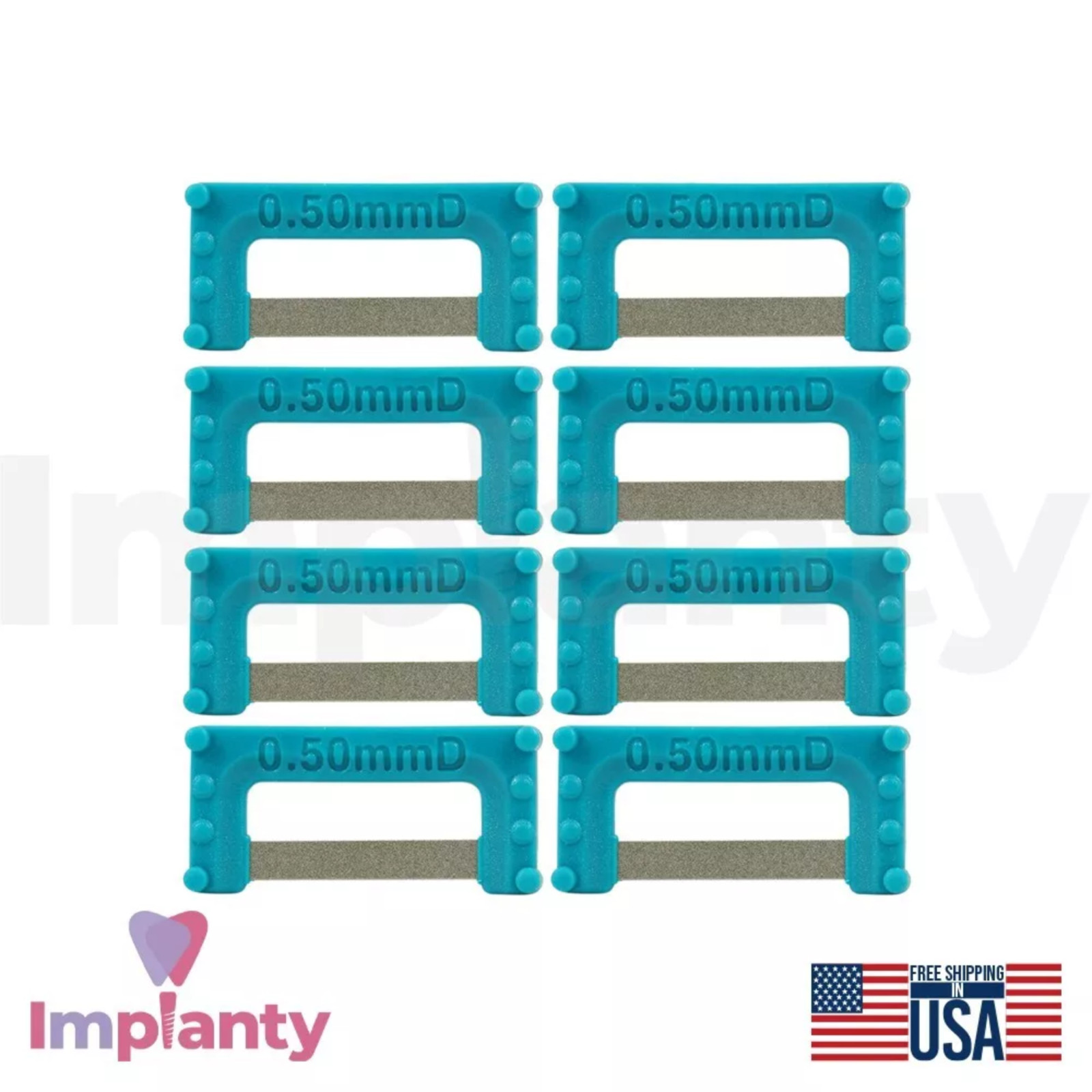 Widener Teal IPR Plus Dental Strips Set Coarse Stainless Steel Diamond Coating