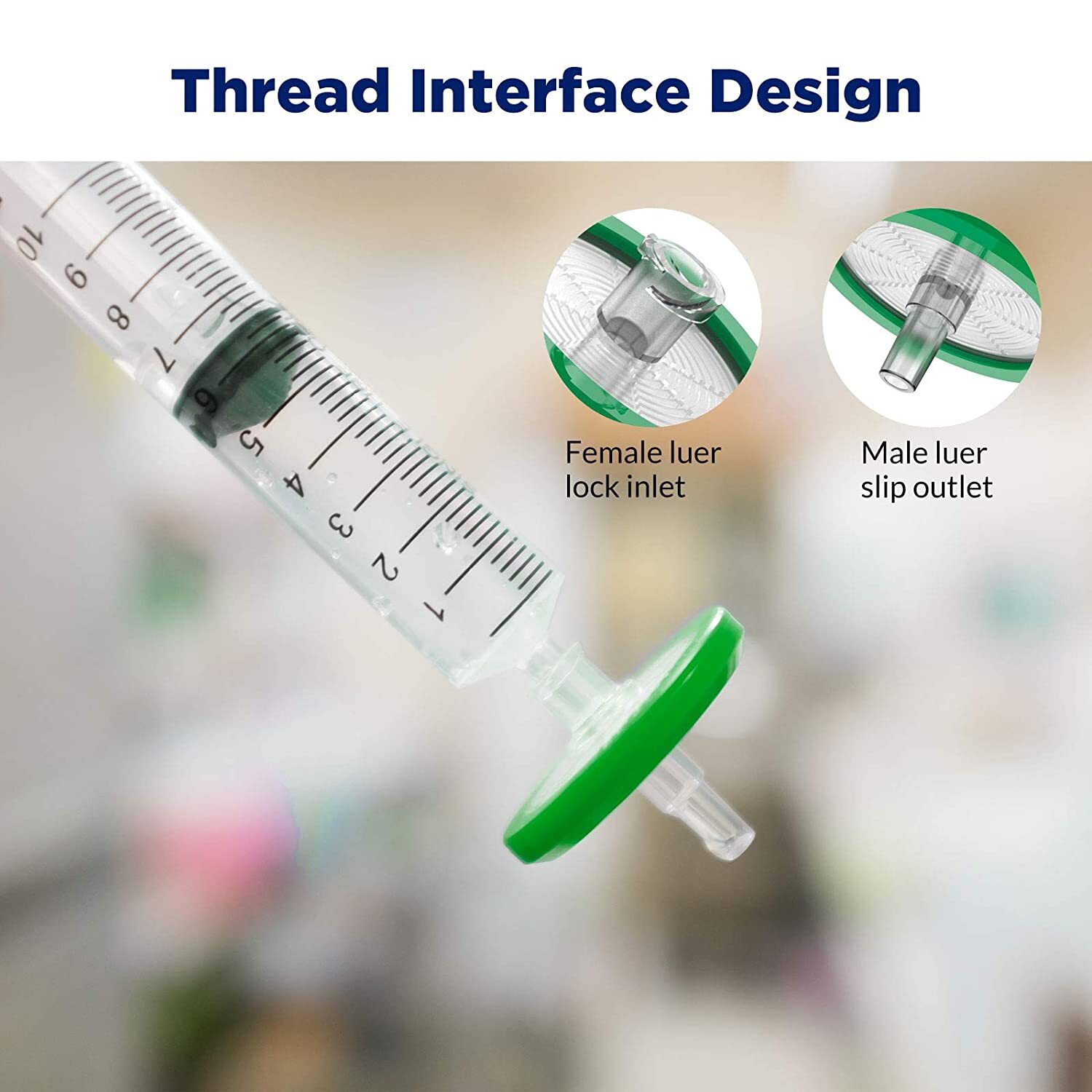 1000pcs 2mL 9-425 Sample Vials Caps +PES 0.22μm 13mm Syringe Filters Hydrophilic