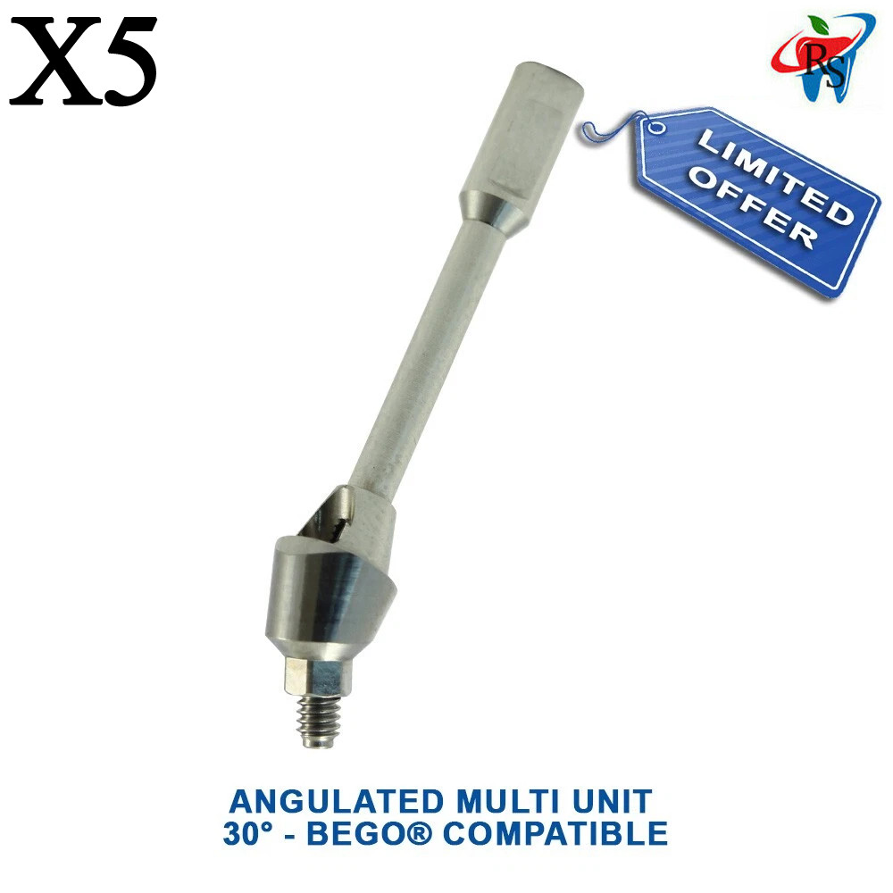 5pcs Dental BEGO Compatible Ø4.1mm Angulated Multi Unit Abutment 30° – 57518