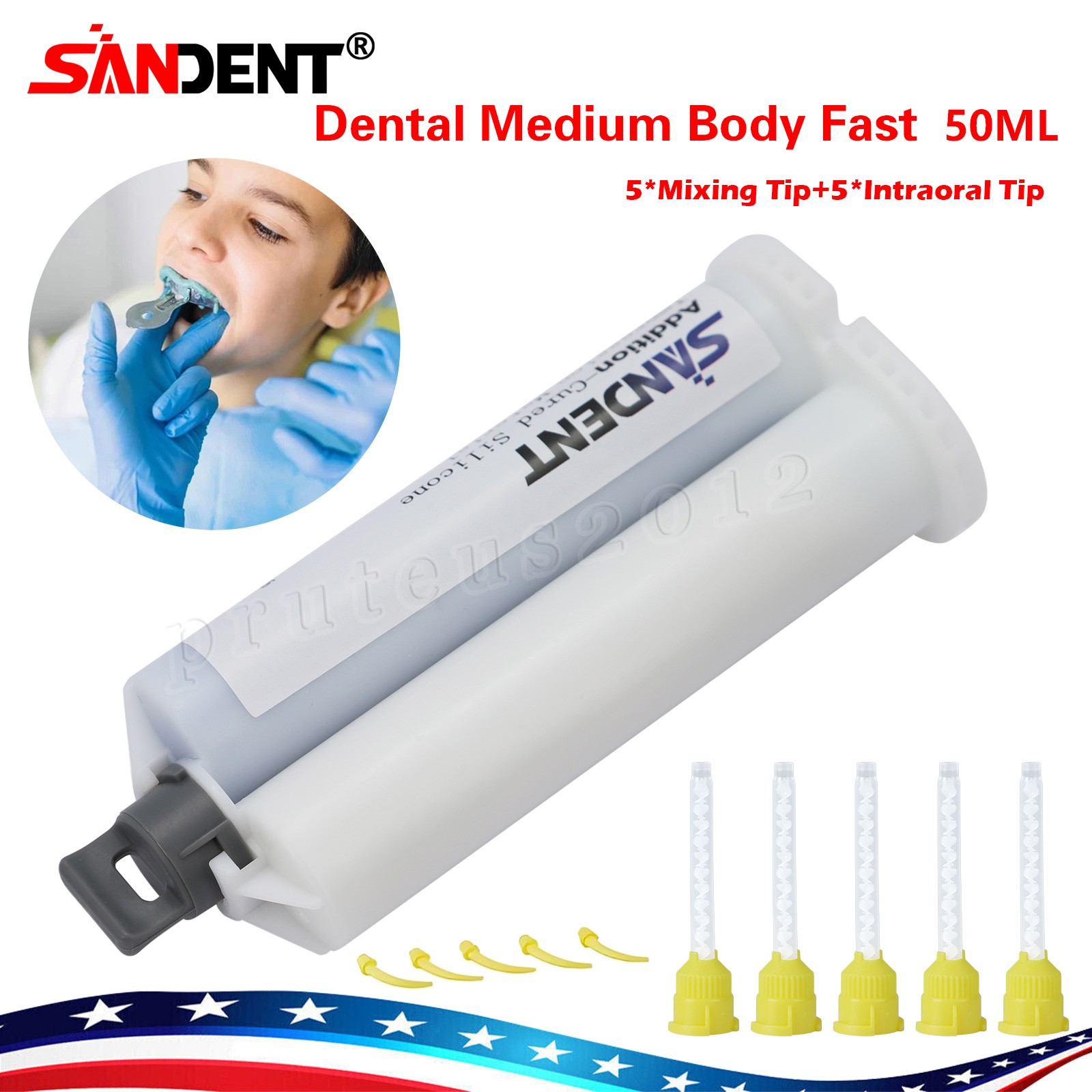 Dental MEDIUM BODY FAST SET VPS Impression Material 50ml, 1-16/Bx SANDENT
