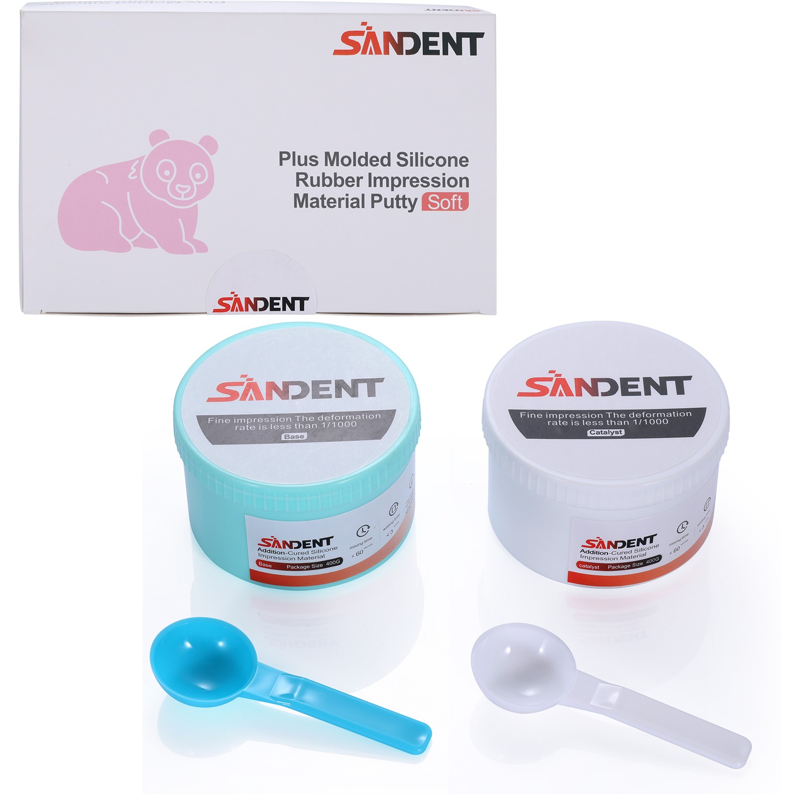 Dental Putty Fast Set PVS VPS Impression Material Base 2 x 400 ml