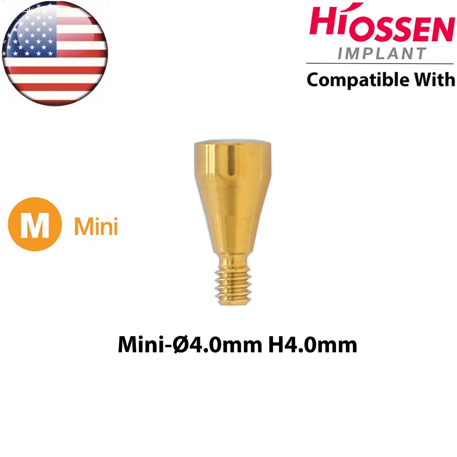 US Dental Healing Abutment Cover Screw Mini Hex Fit Oss Hiossen Implant Platform