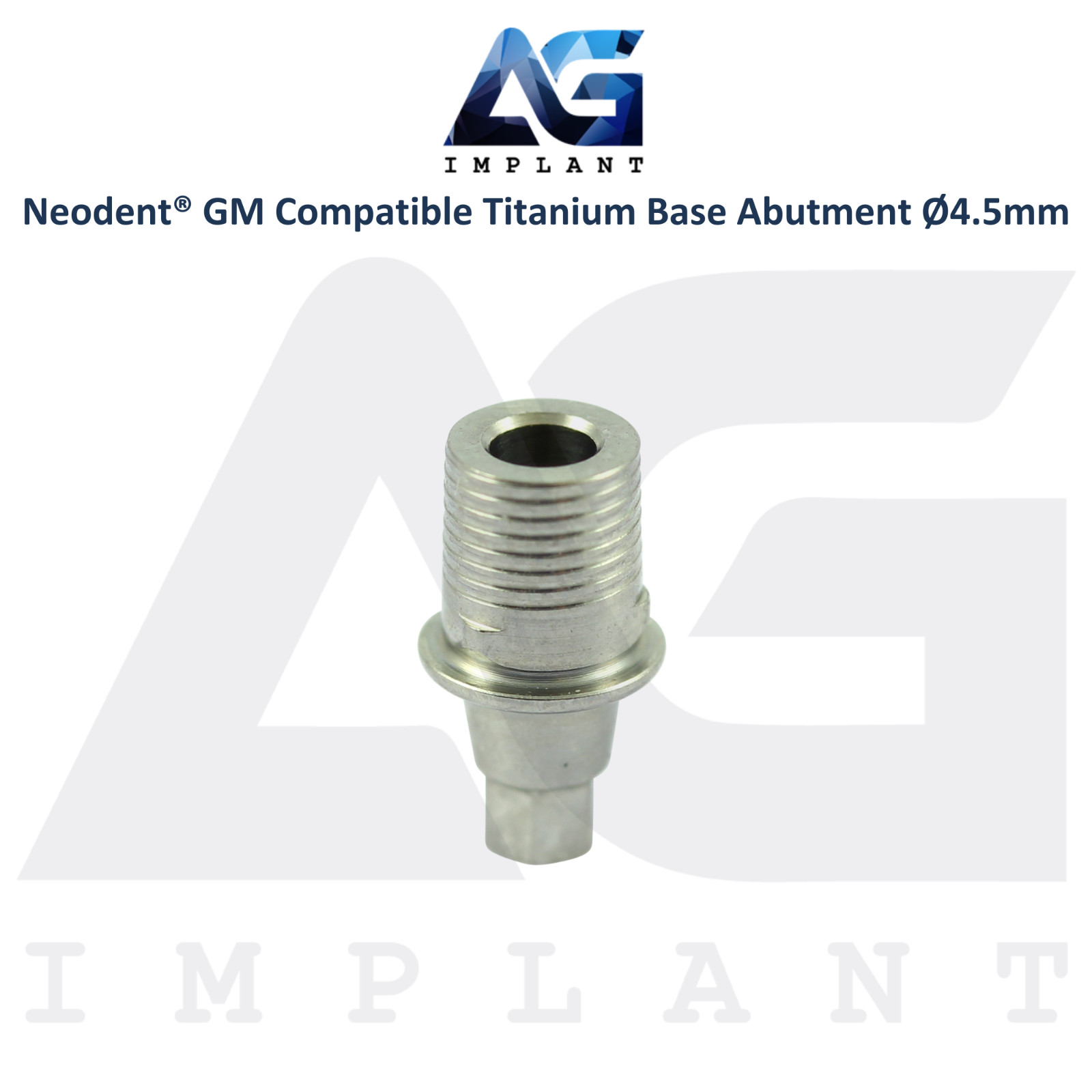 5 Titanium Base Prosthetic Ø4.5mm Neodent® GM Fixtures Compatible CAD/CAM