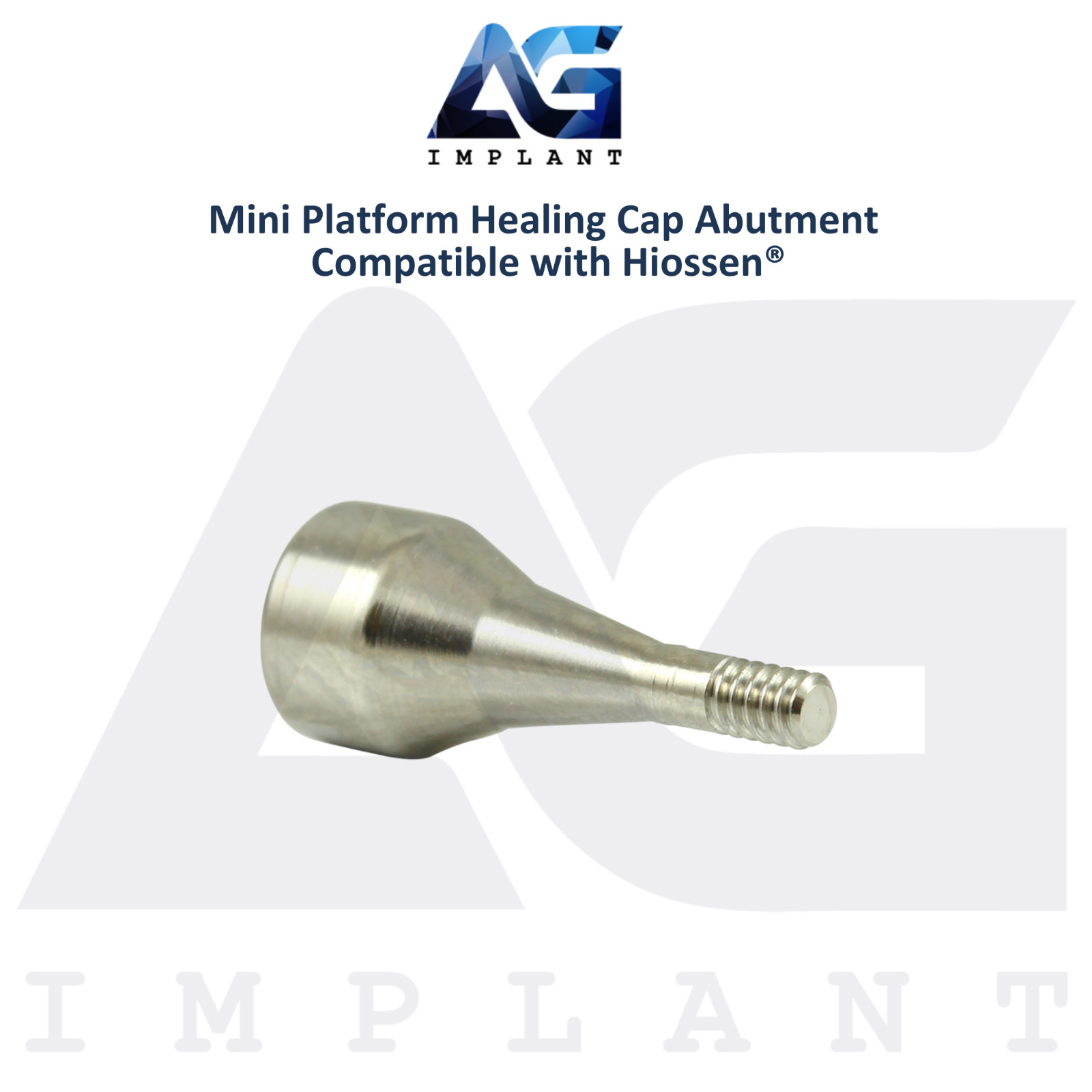 10 Dental Titanium Healing Cap Prosthetic Mini Platform 2.1mm Hiossen Compatible