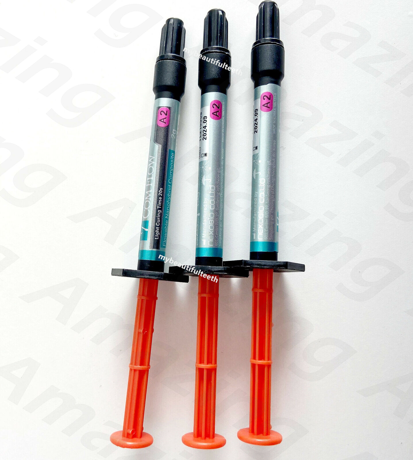 6Pcs Dental Composite Resin Flowable Light A2 Restorative T COM FLOW Nanohybrid