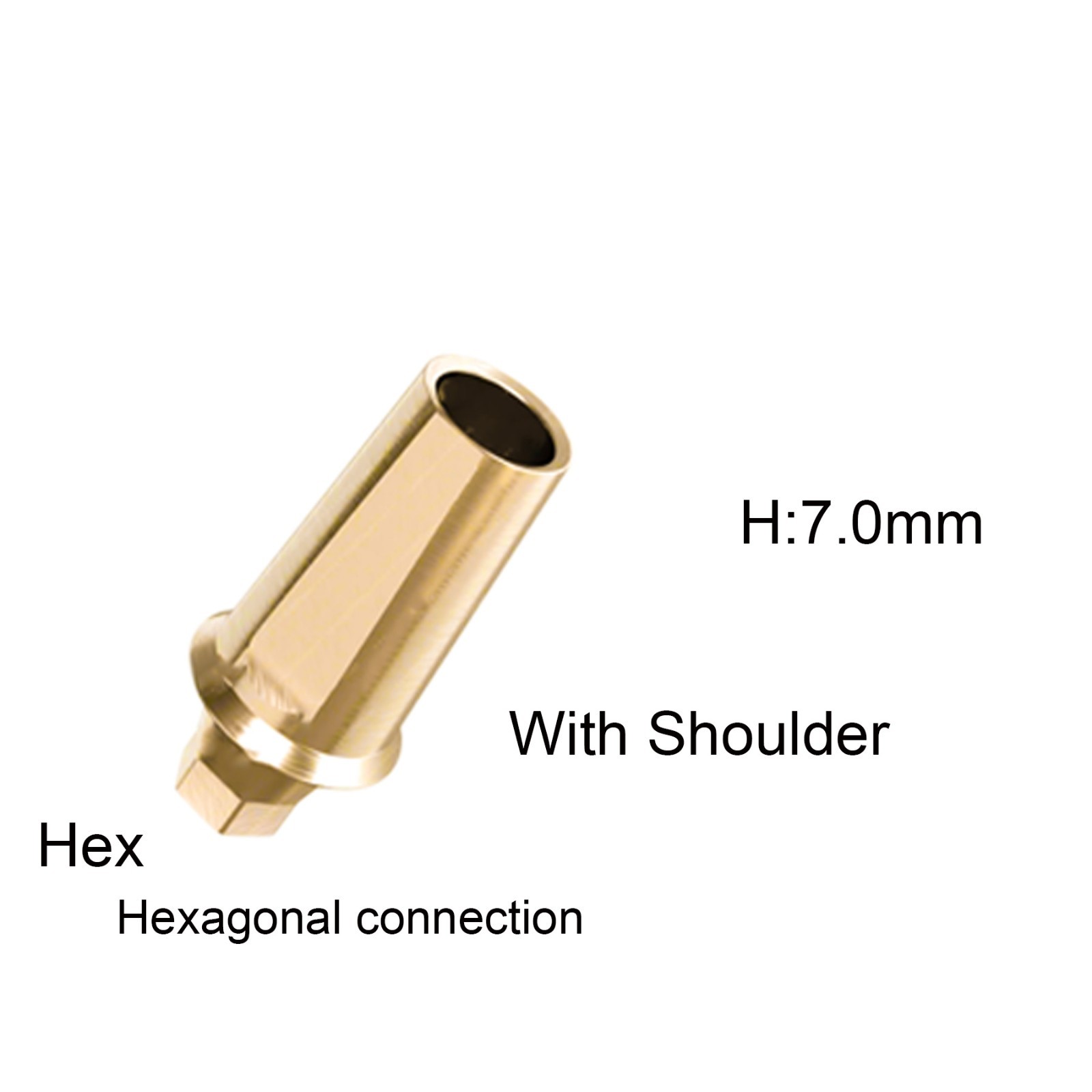 Hiossen Dental Straight Titanium Cemented Abutment Hex Fit Implant Crown Bridge