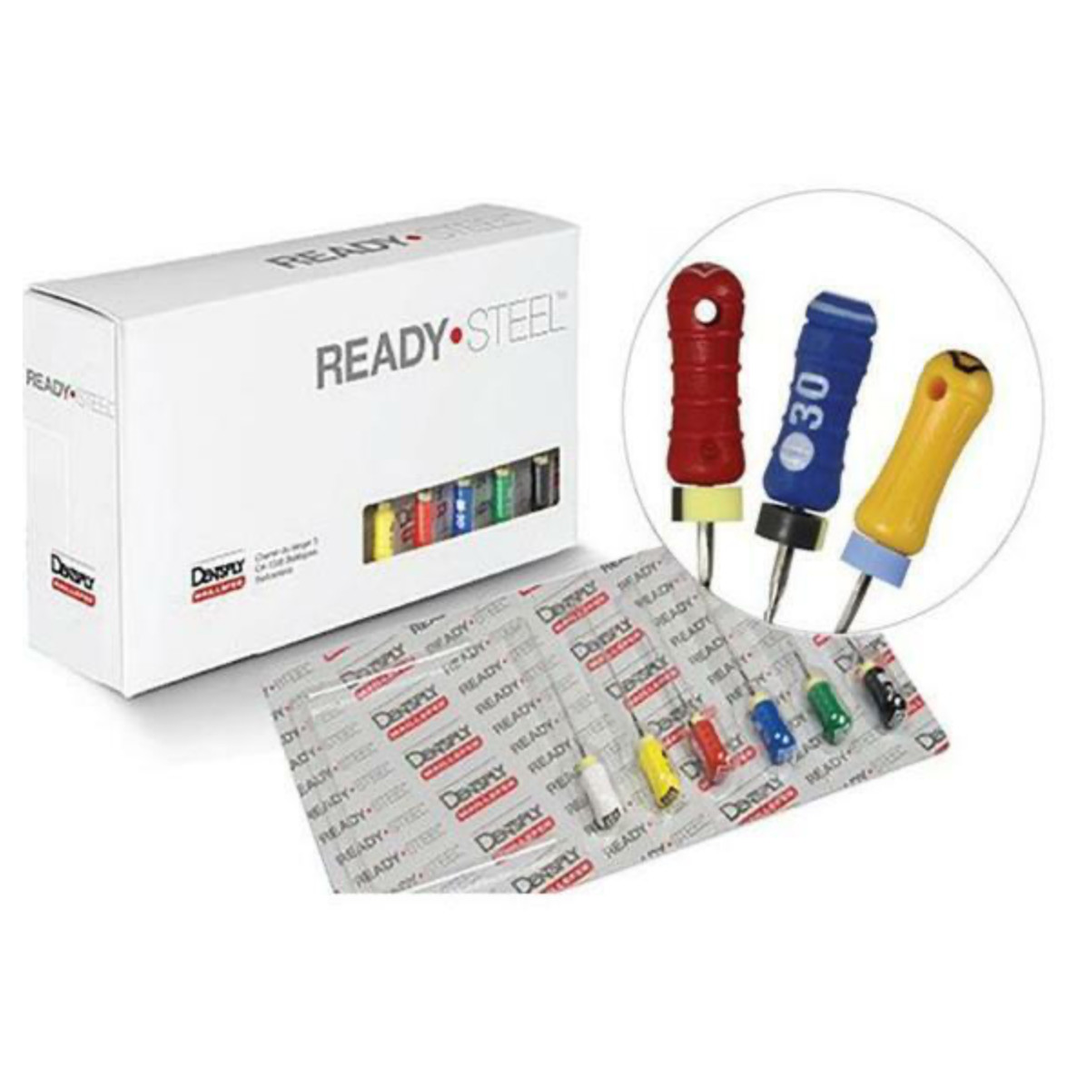 Dentsply Maillefer READY STEEL K-Files, 21 mm – All sizes (6 Files/PK)