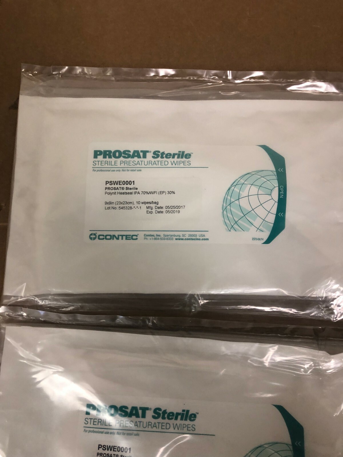 Prosat Sterile PSWE0001 Sterile Presaturated Wipes 9×9 in Lot of 2