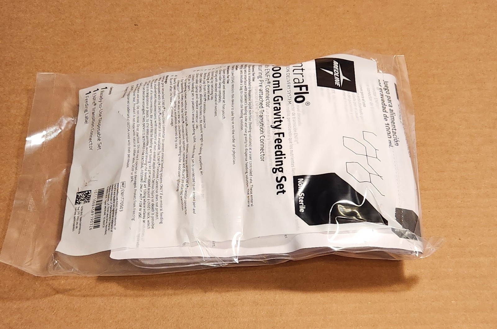 Medline EntraFlo 1000ML Feeding Pump Set Enfit70503 PACK OF 30