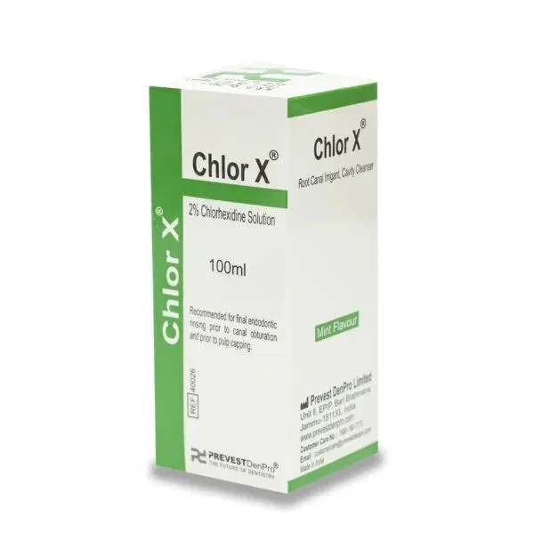 Dental Prevest Chlor X 2% chlorhexidine solution for final irrigation(Free Ship)