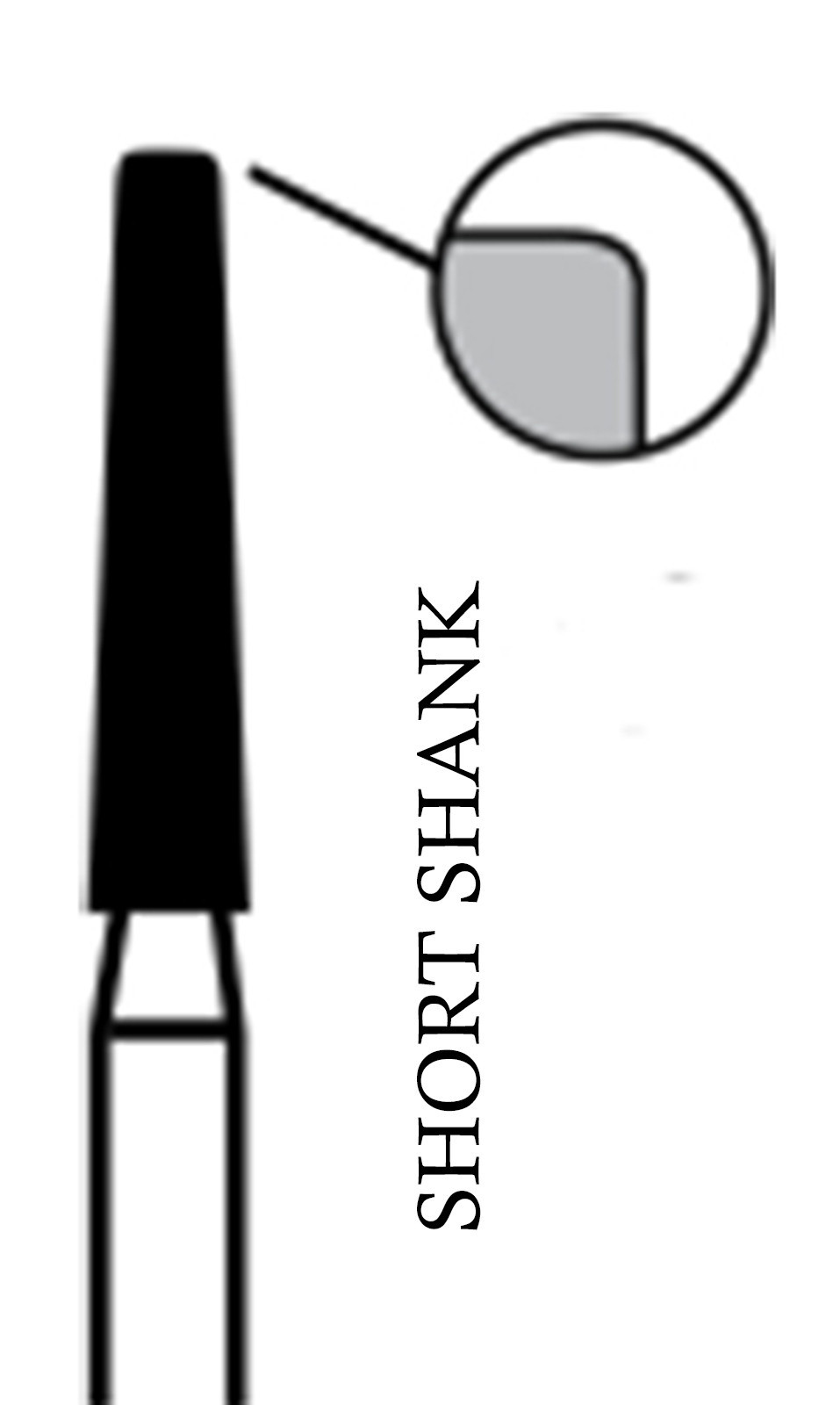CROSSTECH Dental Diamond Short-Shank-MODIFIEDSHOULDER-847KR/016S, MB4R- 5Burs