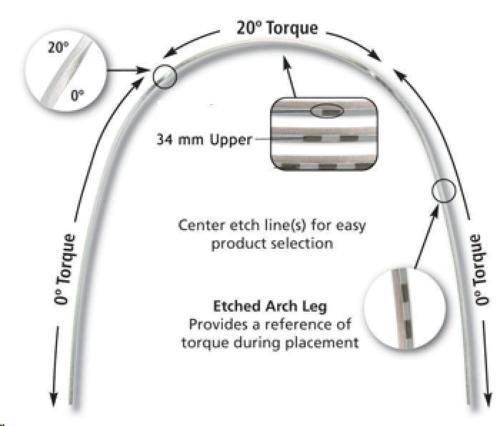 Dental Orthodontic Anterior Torqued Niti Arch Wires 18×25 Lower – ship from US
