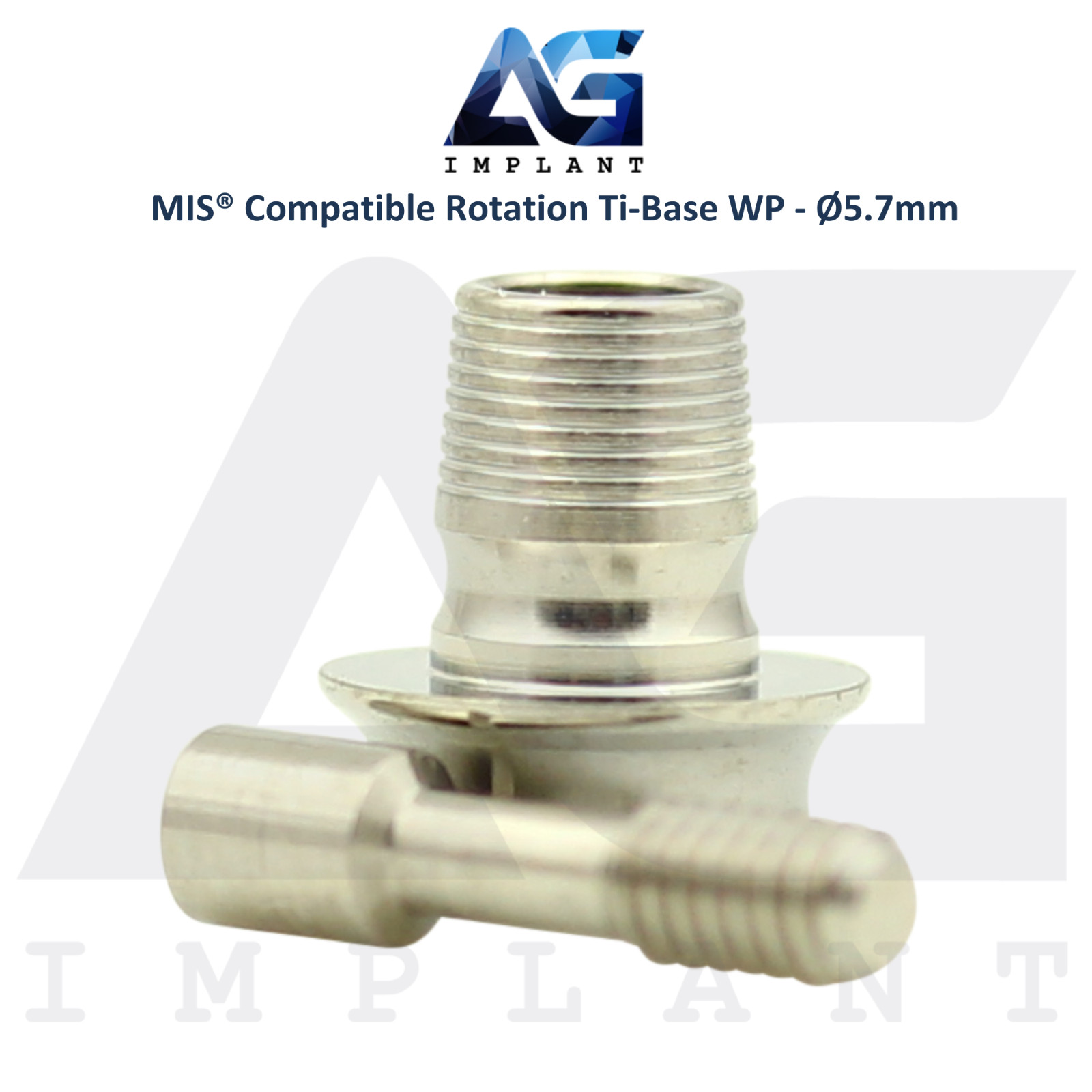 x5 Dental Ti-Base Rotation Ø5.7mm WP Compatible with MIS® Int Hex System 2.45mm